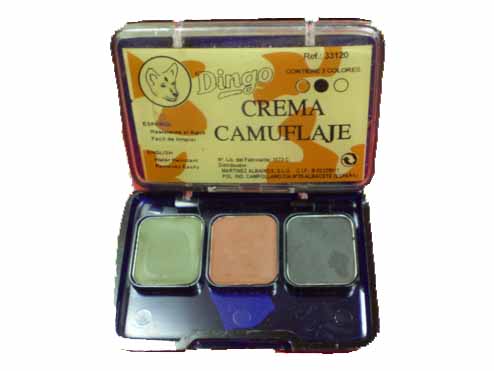 Crema de Camuflaje 3 colores plana